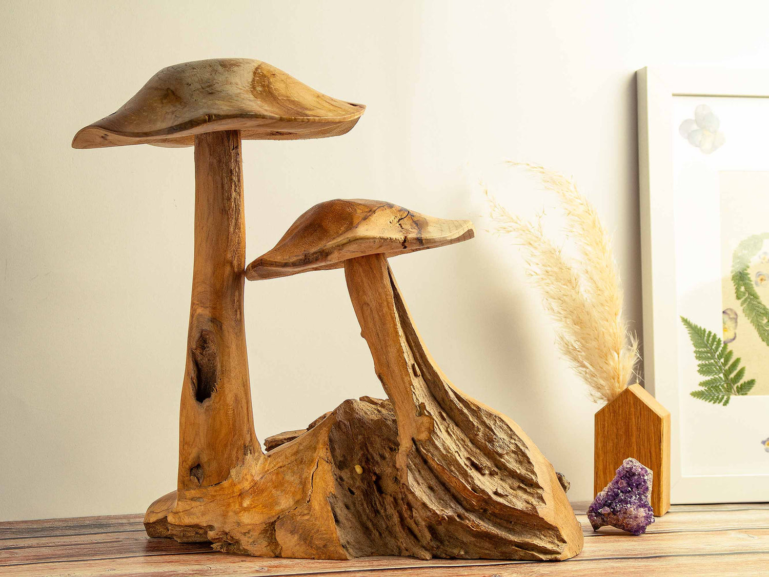 Deko-Pilz aus Wurzelholz, Holzpilz als Dekoidee, holzdeko, Geschenke aus Holz für Frauen