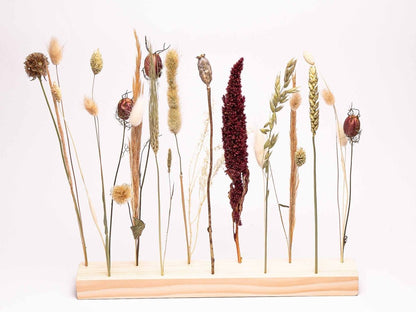 Blumenbar Natur - Trockenblumen Arrangement aus Holz Blumenvase aus Holz Deko VasenHolzallerliebst.shop