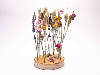Blumenbar Natur - Trockenblumen Arrangement aus Holz Blumenvase aus Holz Deko VasenHolzallerliebst.shop