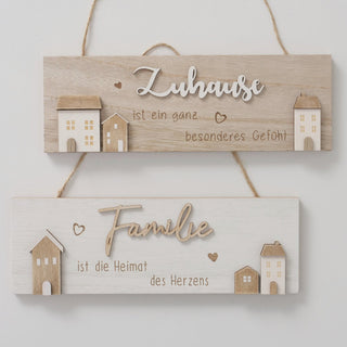 Holzschild "Zuhause" / "Familie" bald boltze gruppe deko boltze home wanddeko WanddekorationHolzallerliebst.shop