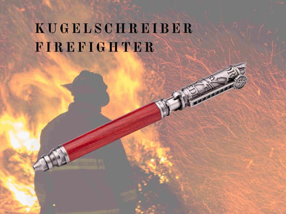 Kugelschreiber "Firefighter" in Red Heart edle kugelschreiber für frauen edle kugelschreiber für männer edle kugelschreiber herren Schreibstifte, Kugelschreiber & FüllerHolzallerliebst.shop