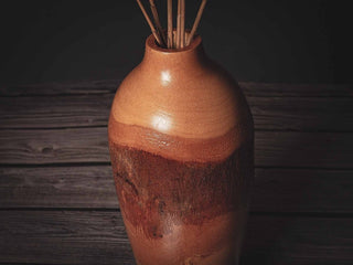 Rustika - Natürliche Holzvase aus Mangoholz Accessoires Wohnzimmer aus Holz blumenvase Vase aus HolzHolzallerliebst.shop
