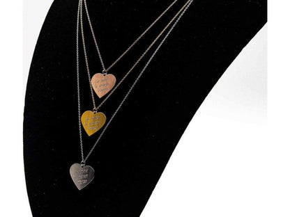 Silberhalskette mit graviertem Herzanhänger Halskette Halsketten Herz KettenHolzallerliebst.shop