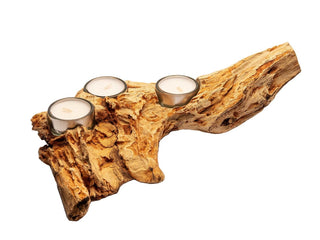 Teelichtständer Wurzel aus Teakholz | klein Deko Dekoration aus Wurzel geschenke aus holz KerzenständerHolzallerliebst.shop