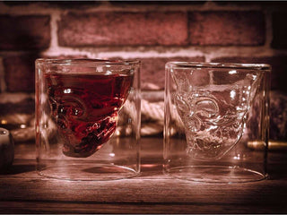 Totenkopf Karaffe aus Glas Dekanter Geschenk Gothic Dekanter DekanterHolzallerliebst.shop
